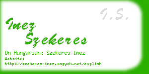 inez szekeres business card